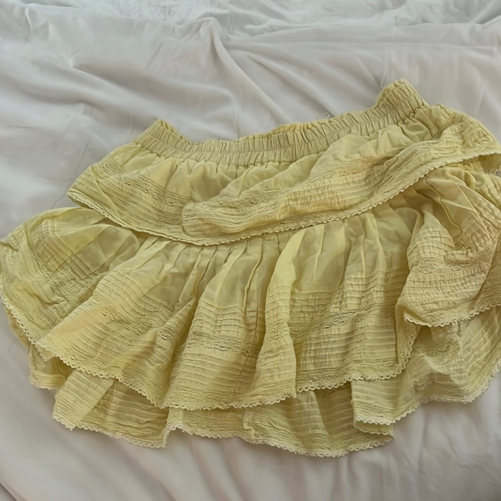 Loveshackfancy yellow skirt size XS